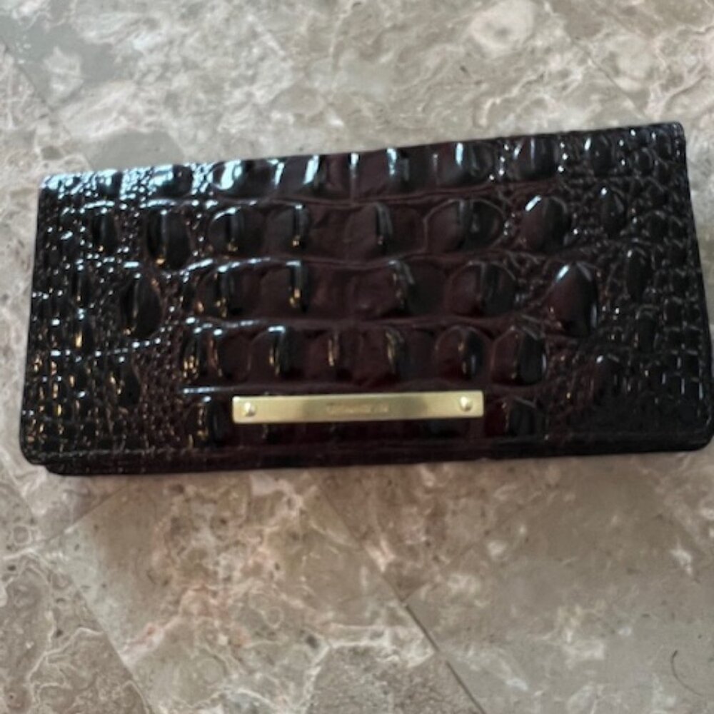 Brahmin Leather Ady Wallet - Brown Croc